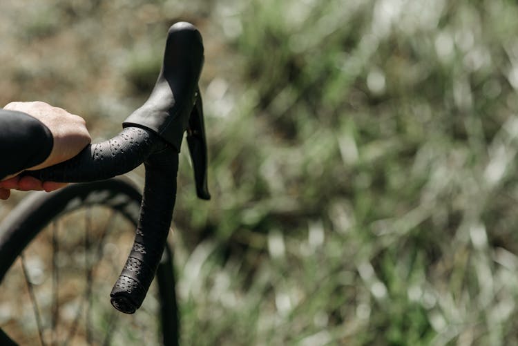 Close-Up Photo Of Bicycle Handle