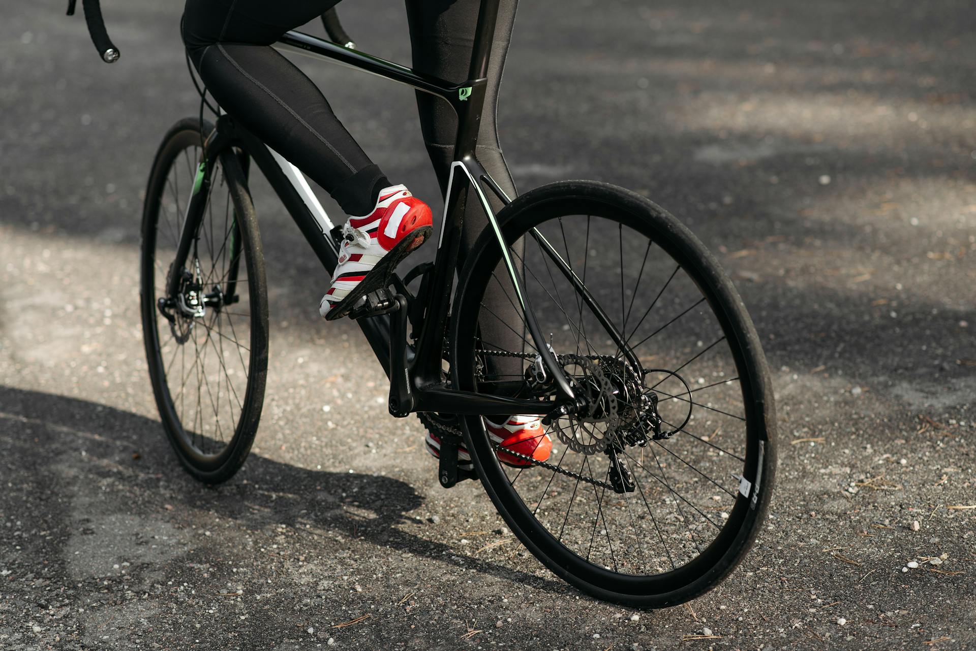 Biker riding a Road Bike