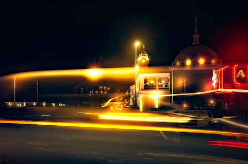 คลังภาพถ่ายฟรี ของ ซ้อนเวลา, ตอนเย็น, ถนน