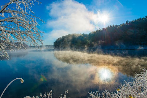 Безкоштовне стокове фото на тему «Захід сонця, зима, краєвид»
