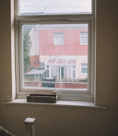 Free Residential Building seen through Window Stock Photo