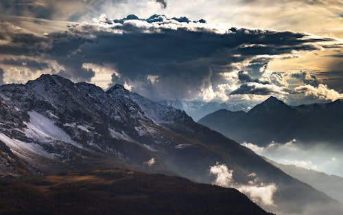 Free stock photo of alps, centrum, cloud
