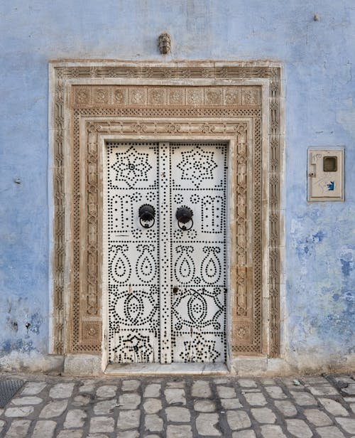Antique Entrance Doors with Decoration