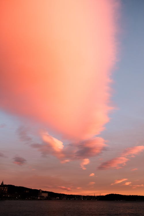 Photos gratuites de ciel rose, coucher de soleil, nuages