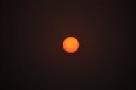 Red Sun in Black Background