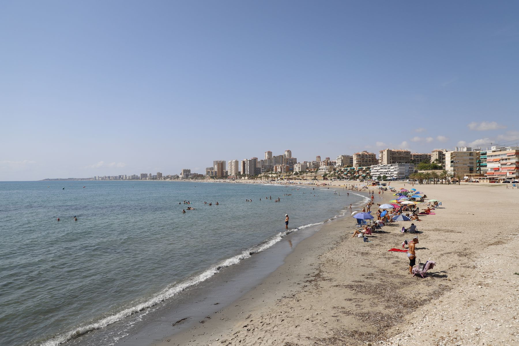 972 Costa Brava Lifestyle — People relaxing on a Mediterranean beach
