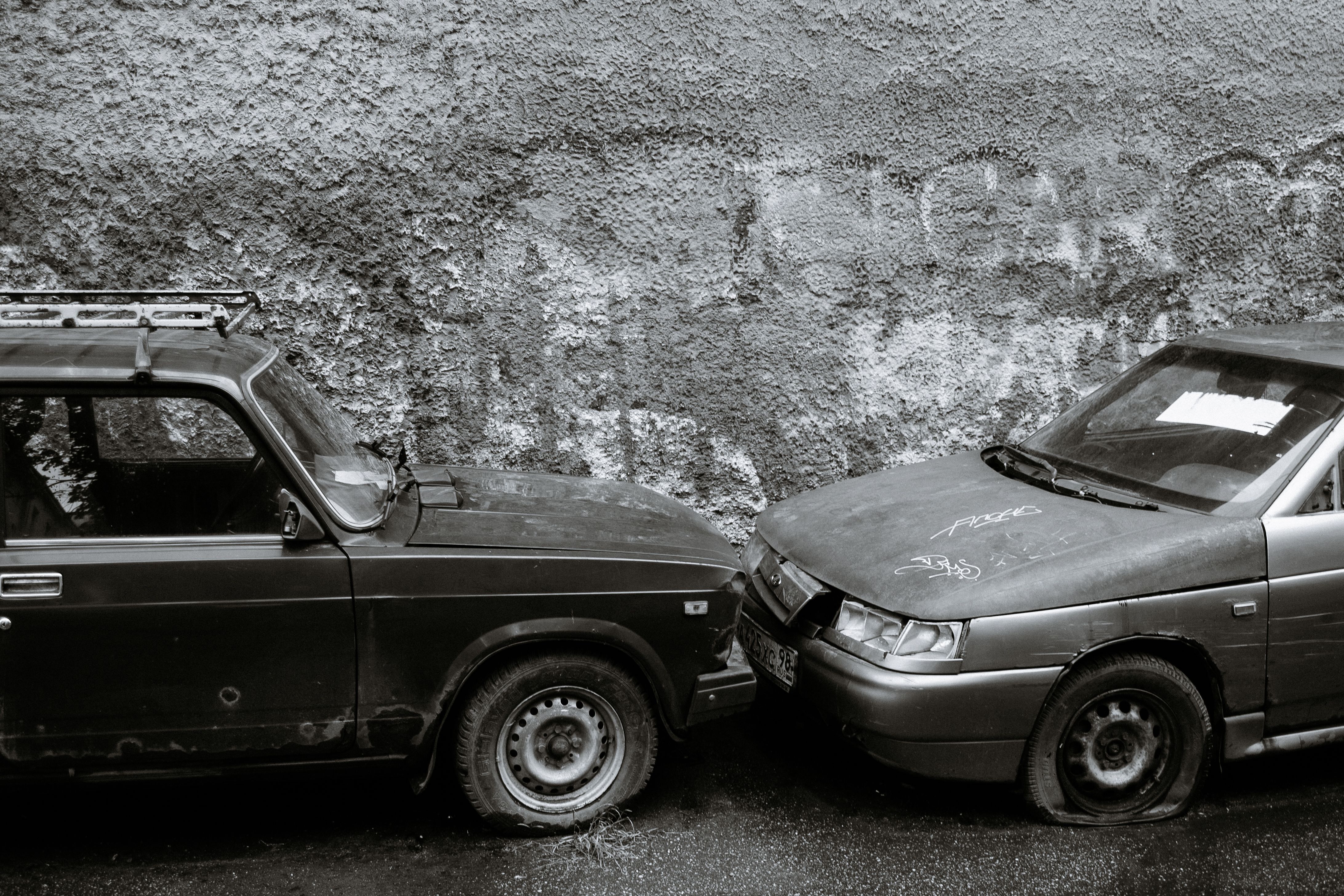 Damaged cars