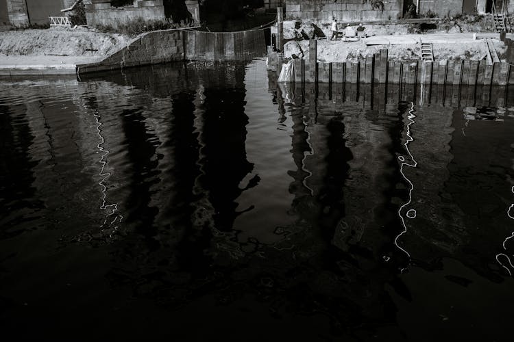 Construction Site Located Near Rippling Water Canal