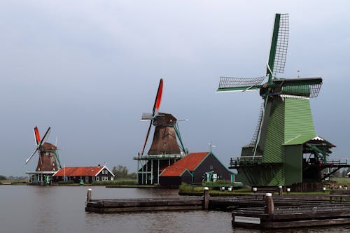 교각, 네덜란드, 풍력 발전의 무료 스톡 사진