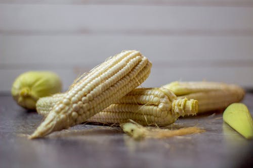 Close-Up Shot of Two Corns