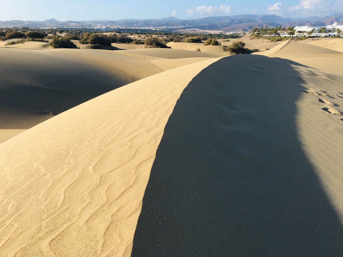 Dune de nisip lângă Meloneras și Maspalomas, Gran Canaria