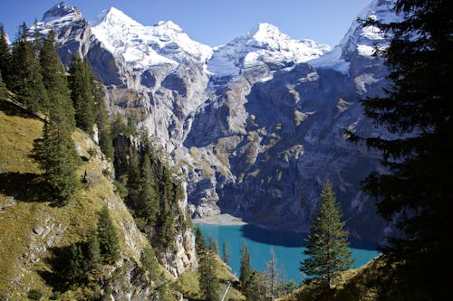 Imagine de stoc gratuită din conifer, lac, munte stâncos