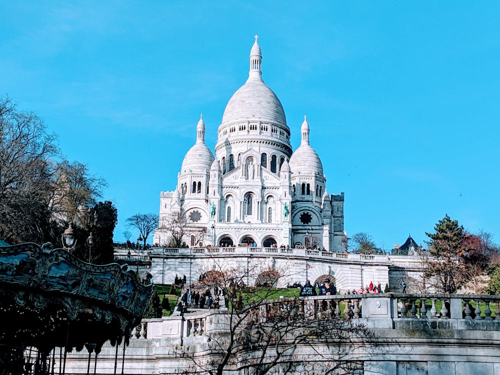 view of the Basilica of the Sacred Heart of Paris in France