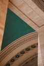 Ornamental ceiling in old building in city