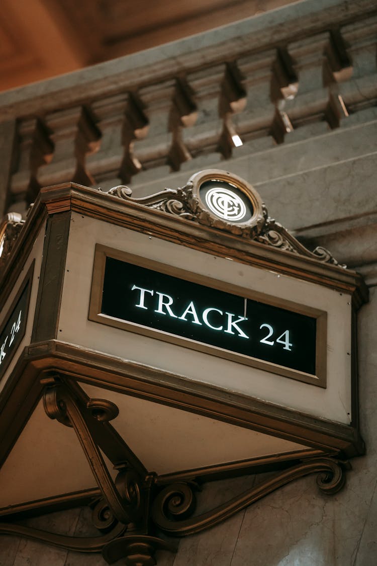 Track 24 Sign At Grand Central Terminal