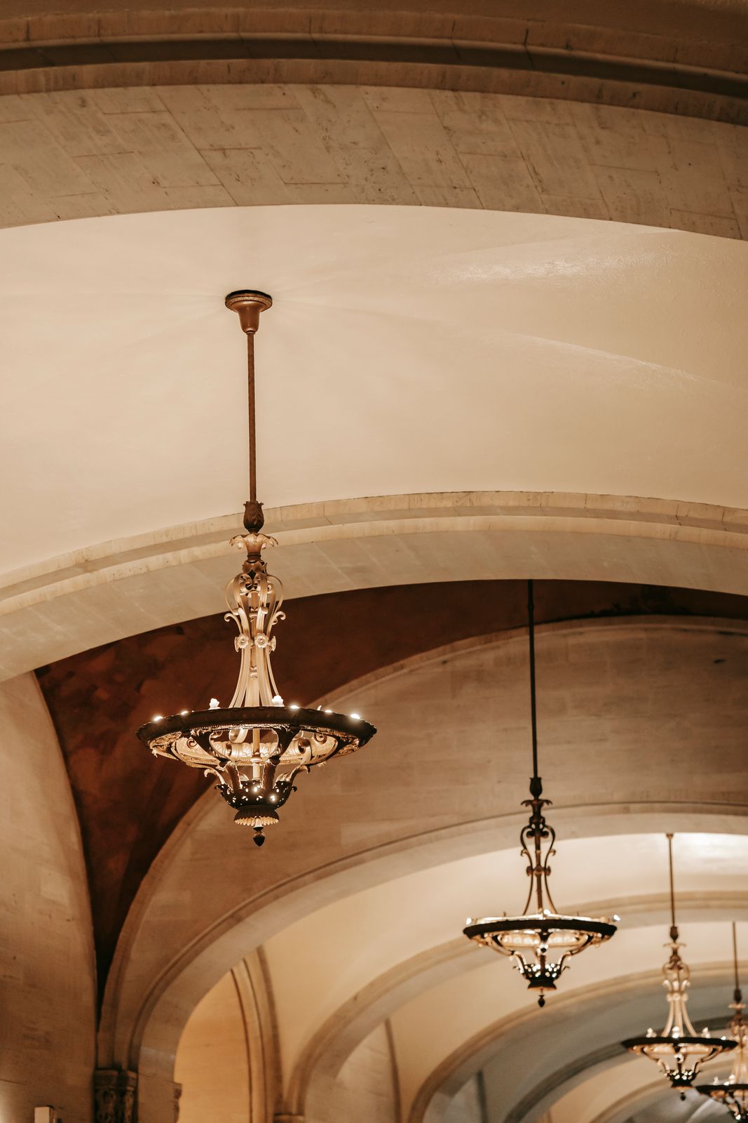 Petal Crystal Flush Chandelier