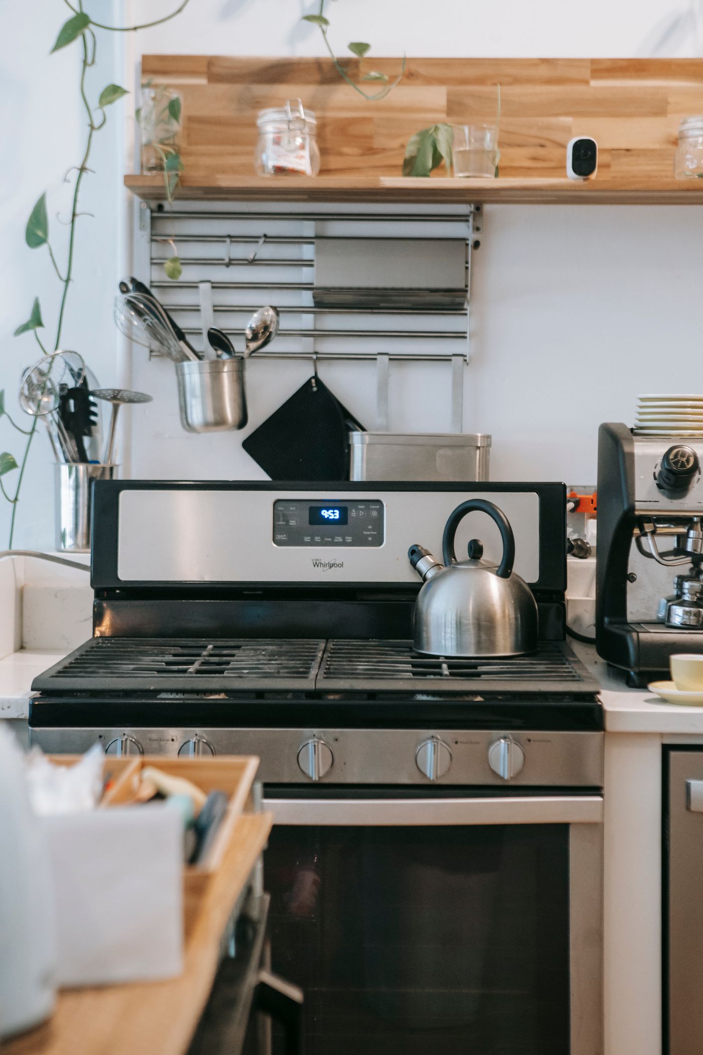 Bright modern kitchen with stove and kitchenware, representing real-world daily use testing