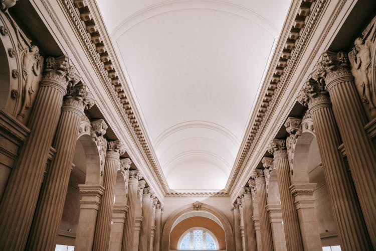 Majestic Palace Hall With Colonnade