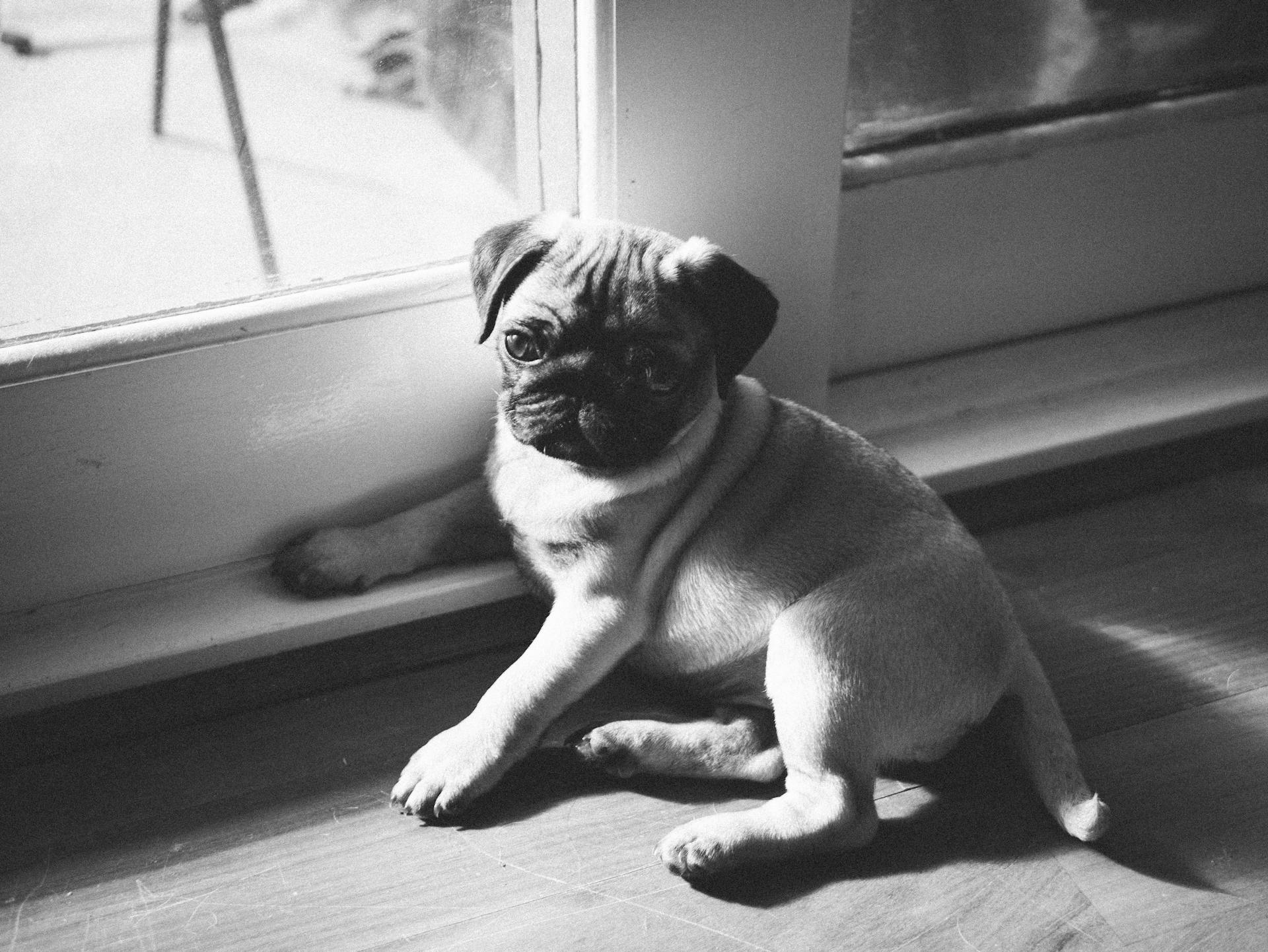 Pug on Floor