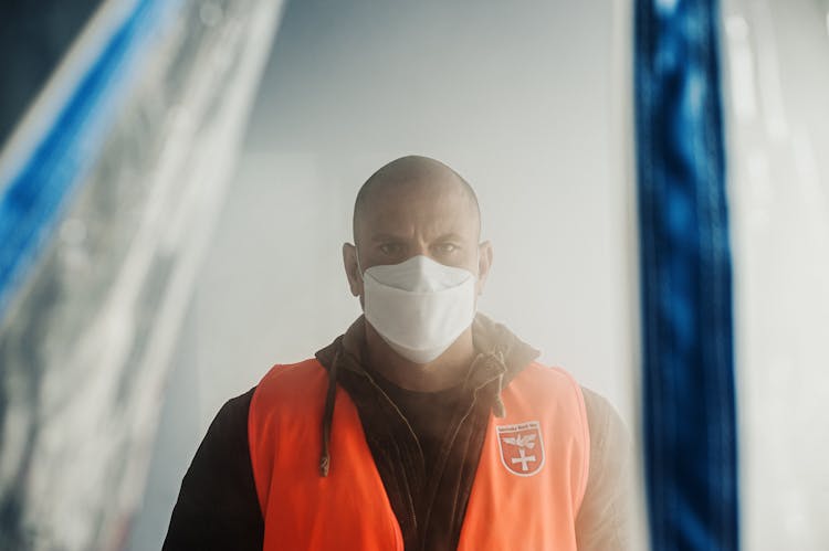 Man Wearing Surgical Mask