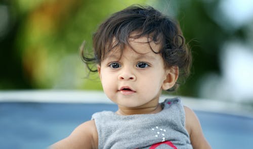 Portrait of Baby Toddler Outdoors