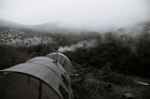 Foto profissional grátis de abeto, acampamento, alcance