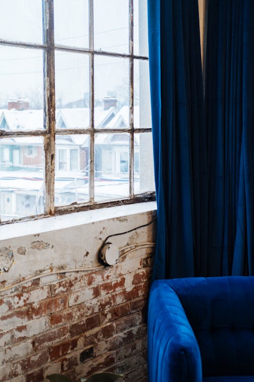 Window and Brick Wall on Living Room