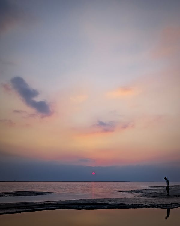 Photos gratuites de aube, ciel bleu, coucher de soleil