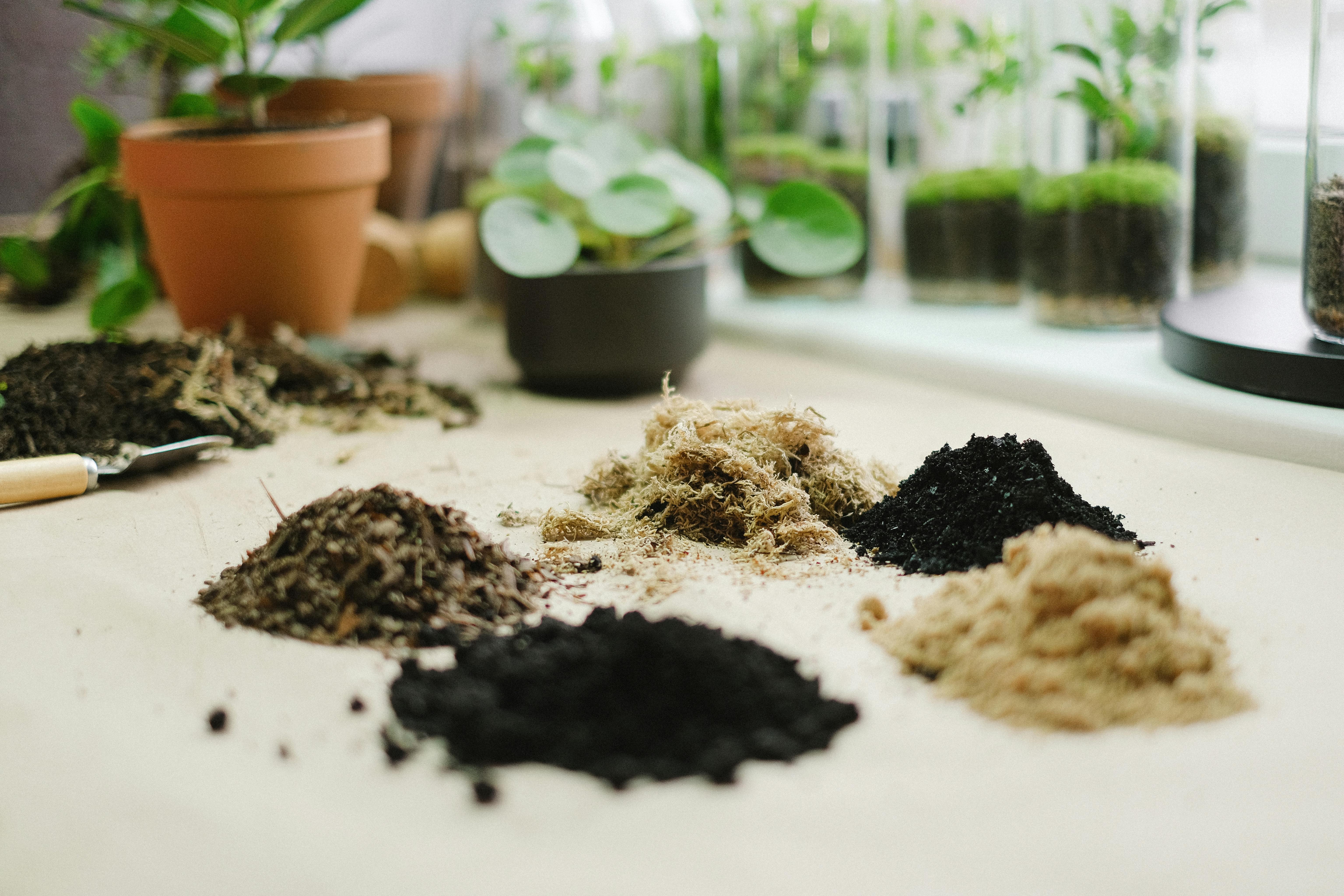 Different types of potting soil