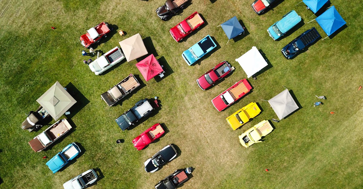 Free stock photo of aerial shot, Truck show
