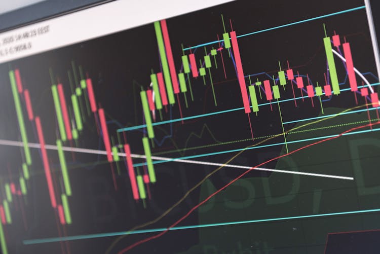 Red And Green Marks On A Chart