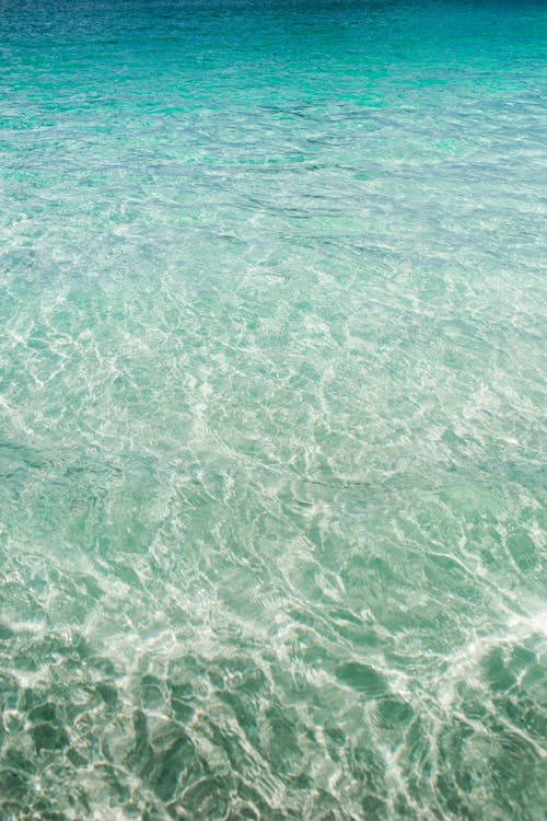 Transparent water of rippling sea in tropical resort