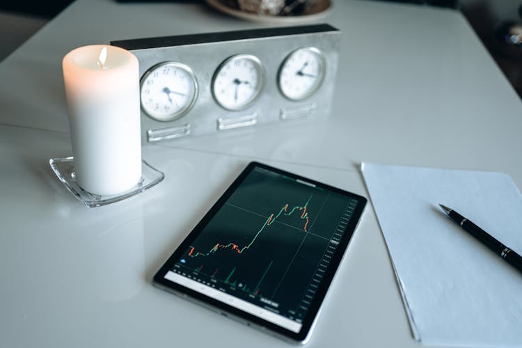 Black Ipad On White Table