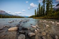 Rocks in the Athabasca River