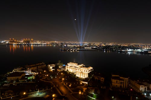 Бесплатное стоковое фото с city_skyline, Аэрофотосъемка, вечер