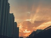 Low Angle Shot of the Beautiful Clouds in the Sky in the City