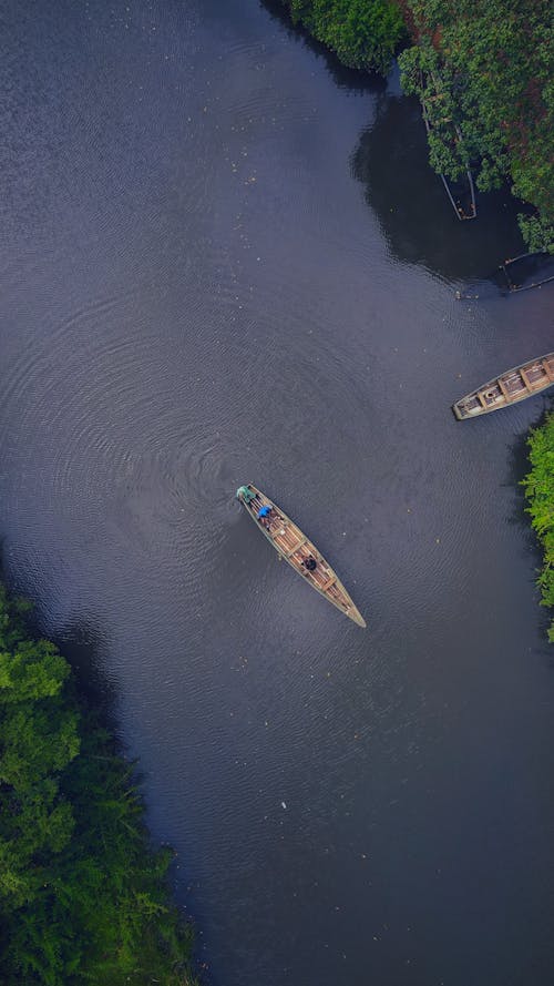 Gratis stockfoto met boot, luchtfoto, rivier