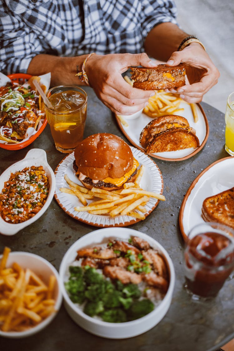 Man Eating Burger 