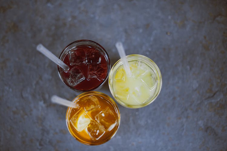 Cold Drinks On Glass