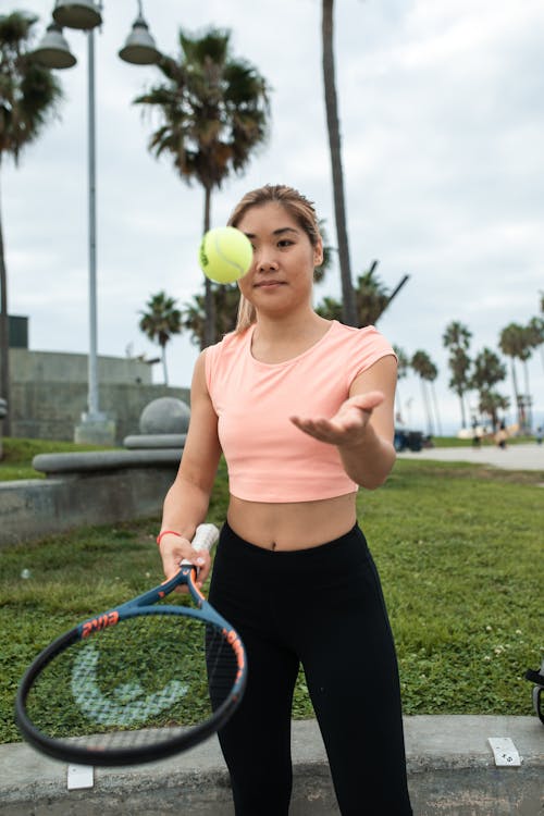 Free A Woman Playing Tennis Stock Photo