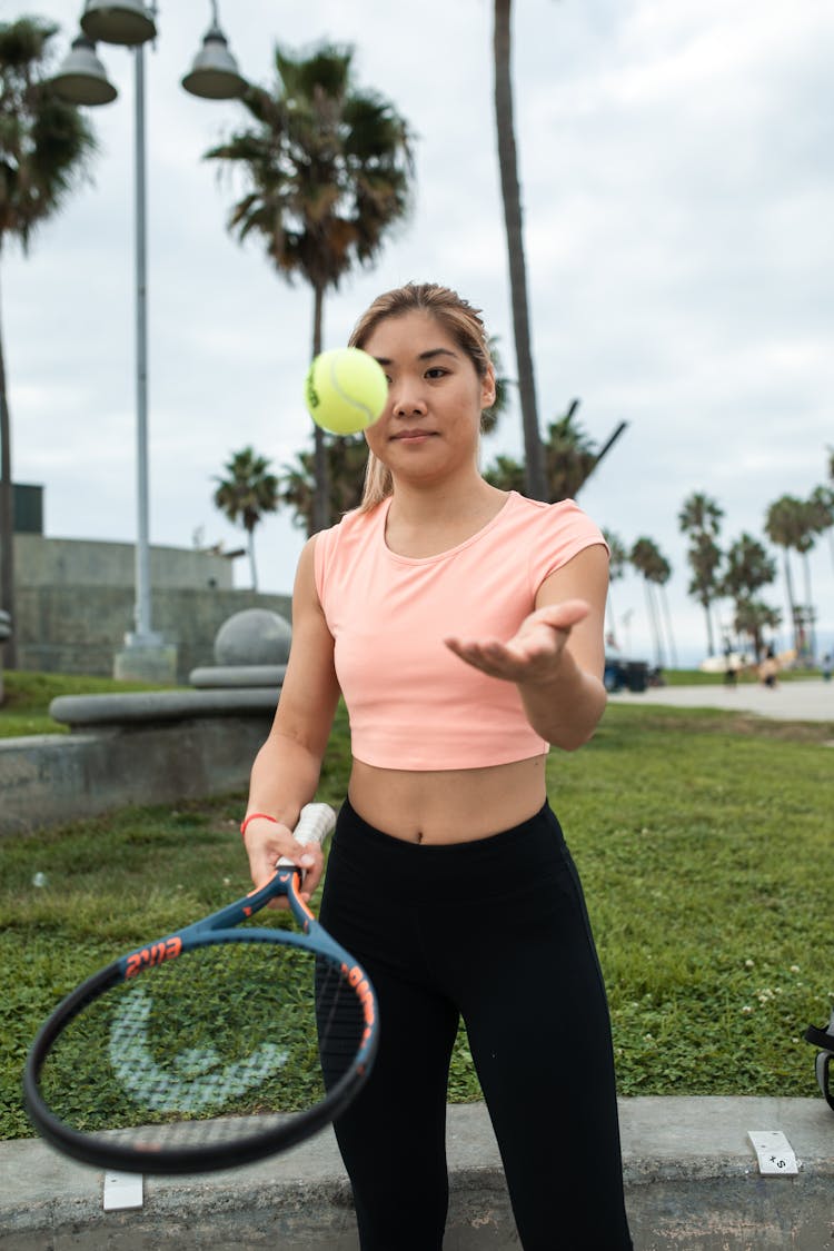 A Woman Playing Tennis