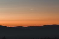 Silhouette of Mountains during Sunset