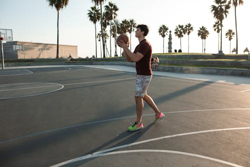 A Man Playing Basketball