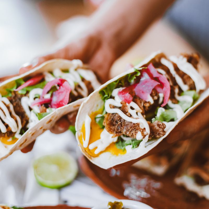 Pesto Chickpea and Zucchini Tacos