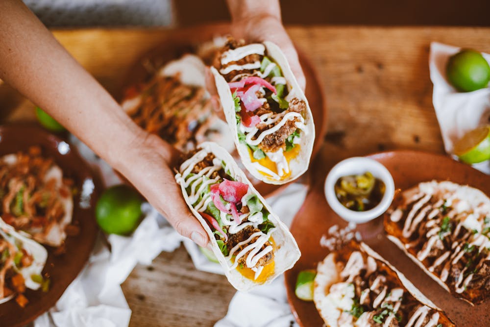 Skate Wing Tacos with Avocado Cream