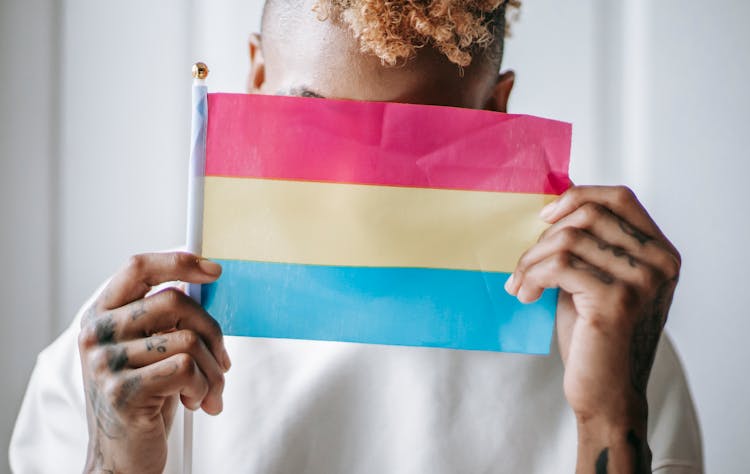 Black Woman With LGBT Flag