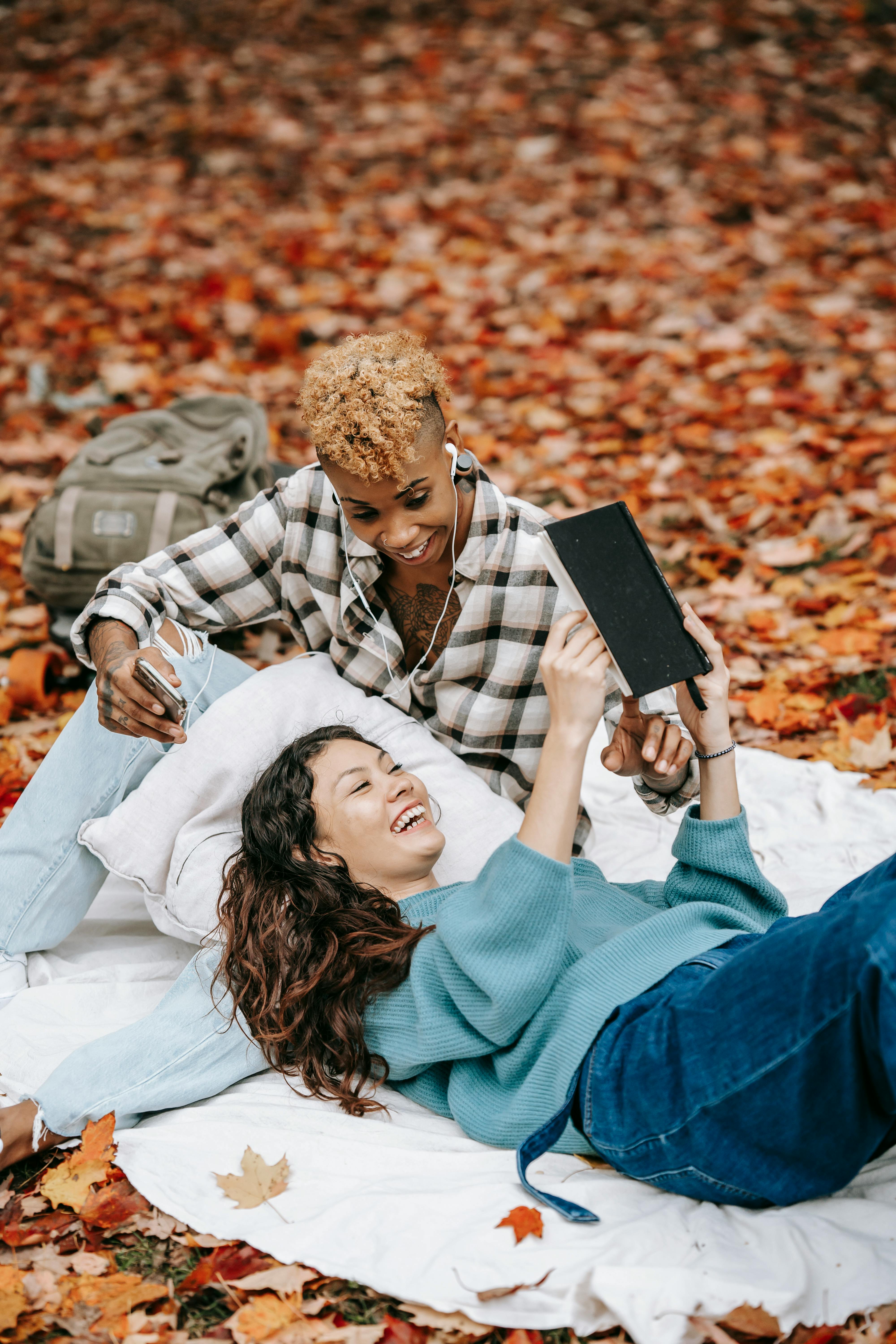 a woman reading a book