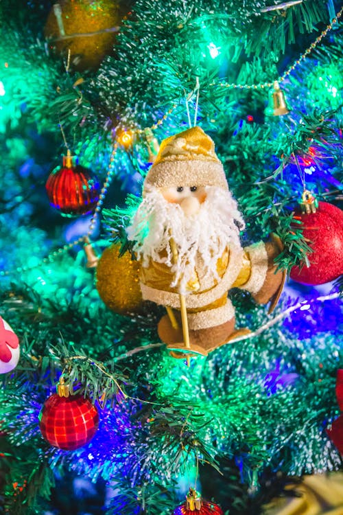 Santa Claus Decoration on Christmas Tree