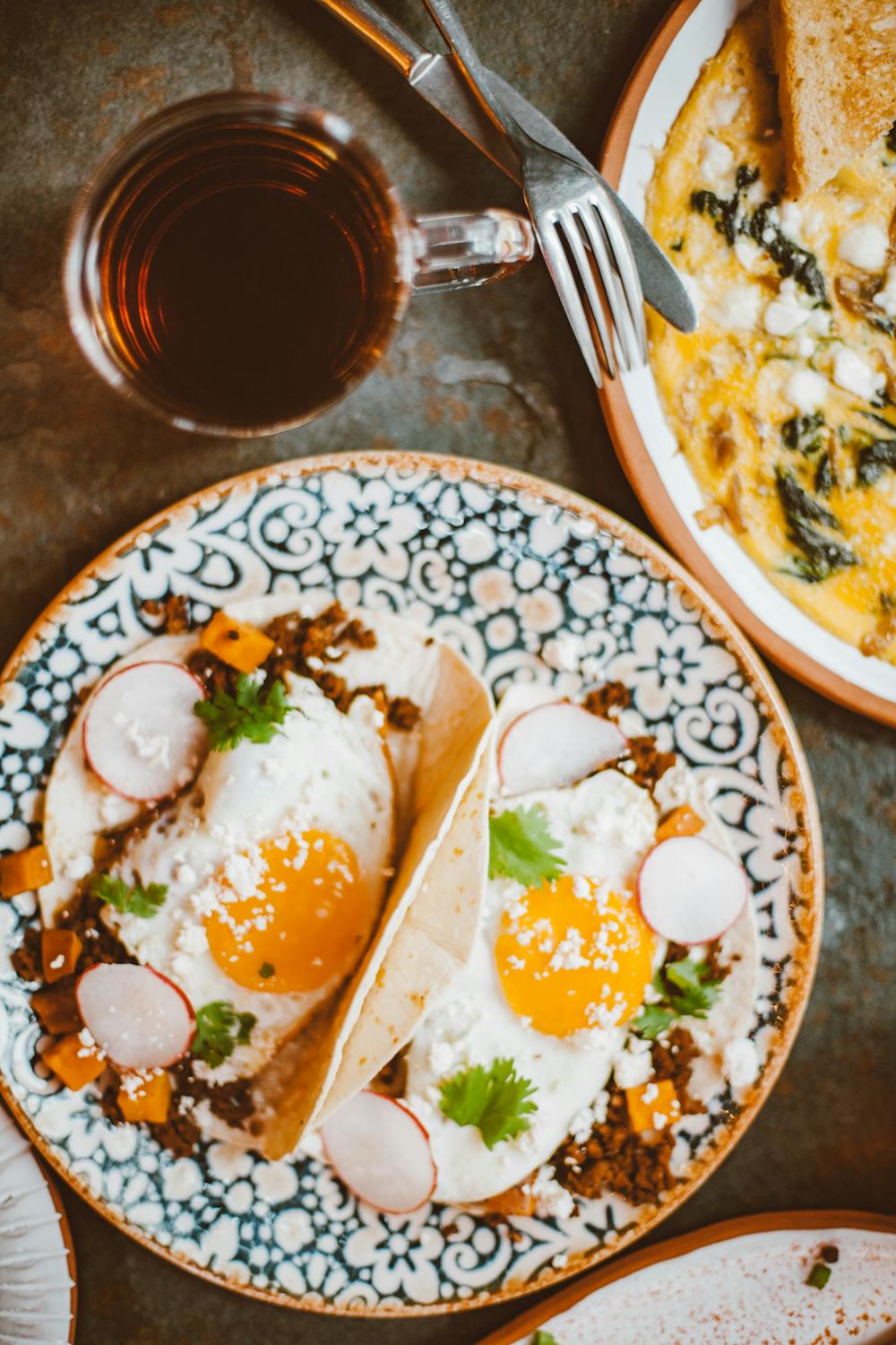 Vegetarian Black Bean Tacos with Avocado Crema