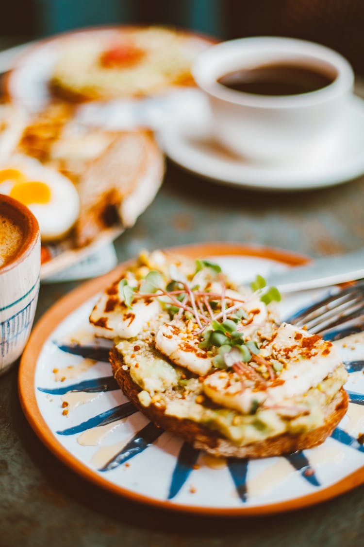 Gourmet Breakfast Sandwich on Table